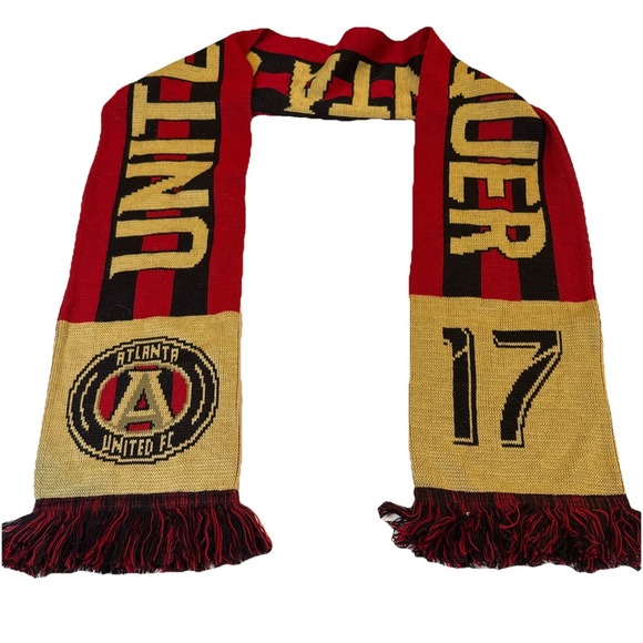 Ruffneck Scarves Other - Ruffneck Scarves Atlanta United FC Red Black MLS Scarf Divide & Conquer 17